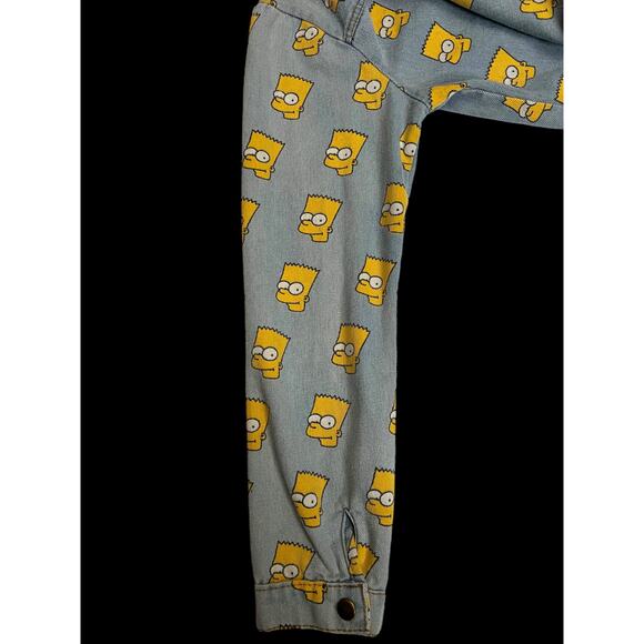 Vintage 90s Bart Simpson Denim Jacket All Over Print  Collectible Woman’s Jacket - Picture 6 of 16
